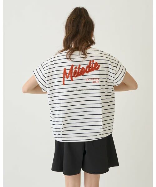 pom ponette junior / ポンポネット ジュニア Tシャツ | 【130cmあり】バックロゴボーダーTシャツ | 詳細17