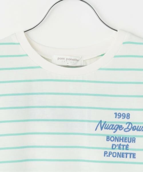 pom ponette junior / ポンポネット ジュニア Tシャツ | 【130cmあり】バックロゴボーダーTシャツ | 詳細2