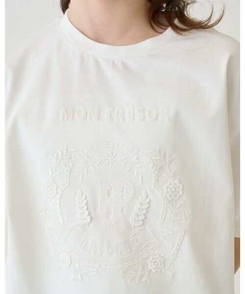 pom ponette junior / ポンポネット ジュニア Tシャツ | 【130cmあり】【接触冷感】レースモチーフ刺しゅうTシャツ | 詳細16