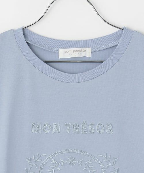 pom ponette junior / ポンポネット ジュニア Tシャツ | 【130cmあり】【接触冷感】レースモチーフ刺しゅうTシャツ | 詳細2