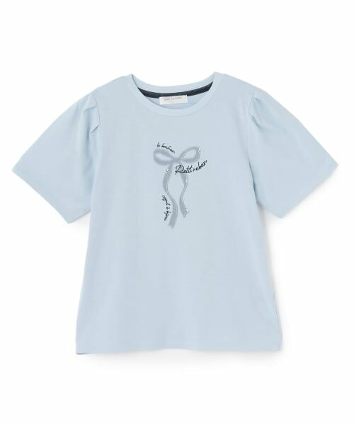 pom ponette junior / ポンポネット ジュニア Tシャツ | 【GOOD PRICE】【吸水速乾】リボンTシャツ（ブルー）