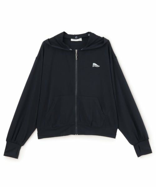 pom ponette junior / ポンポネット ジュニア パーカー | 【130cmあり】【UVカット・接触冷感】カットソージップパーカ（紺）