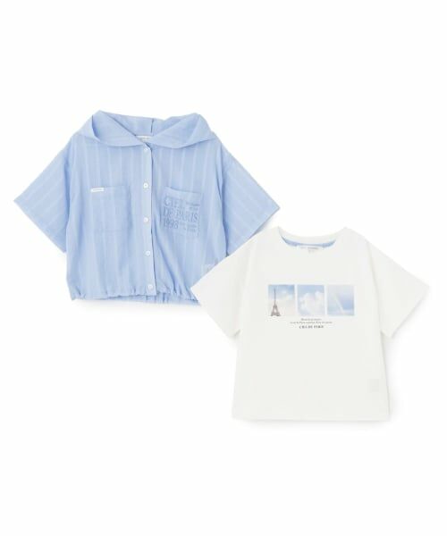 pom ponette junior / ポンポネット ジュニア パーカー | 【130cmあり】シアーシャツパーカ＆Tシャツセット | 詳細2