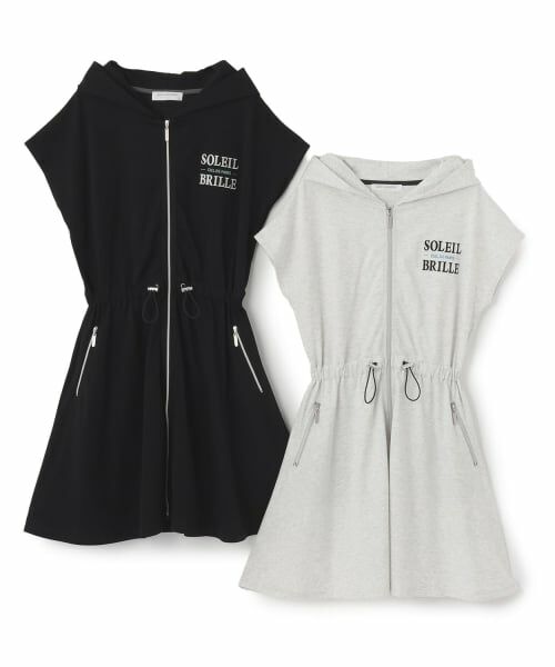 pom ponette junior / ポンポネット ジュニア ミニ丈・ひざ丈ワンピース | ジップパーカワンピース | 詳細10