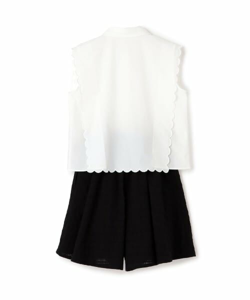 pom ponette junior / ポンポネット ジュニア その他トップス | 【機能素材】UV/遮熱/接触冷感/スカラップブラウスセットアップ | 詳細1