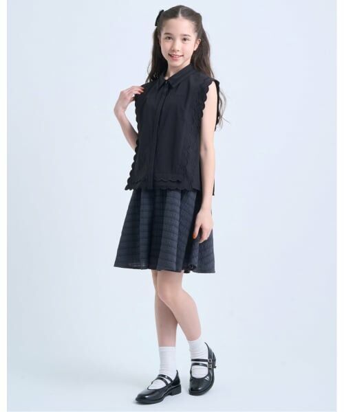 pom ponette junior / ポンポネット ジュニア その他トップス | 【機能素材】UV/遮熱/接触冷感/スカラップブラウスセットアップ | 詳細26