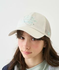 pom ponette junior / ポンポネット ジュニア キャップ | 【UV・接触冷感】グラフィック刺しゅうメッシュキャップ