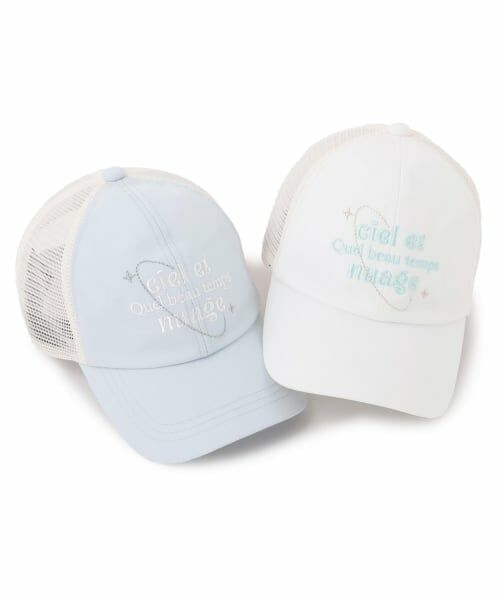 pom ponette junior / ポンポネット ジュニア キャップ | 【UV・接触冷感】グラフィック刺しゅうメッシュキャップ | 詳細8