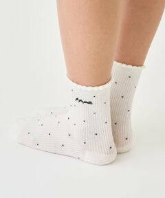 pom ponette junior / ポンポネット ジュニア ソックス | ドット柄クルーソックス