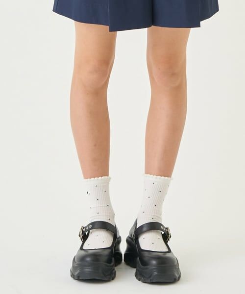 pom ponette junior / ポンポネット ジュニア ソックス | ドット柄クルーソックス | 詳細7