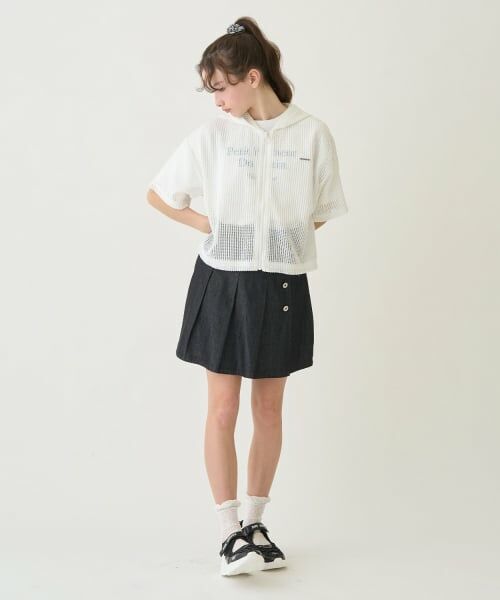 pom ponette junior / ポンポネット ジュニア ソックス | 透かし柄クルーソックス | 詳細13