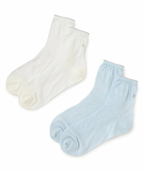 pom ponette junior / ポンポネット ジュニア ソックス | 透かし柄クルーソックス | 詳細5