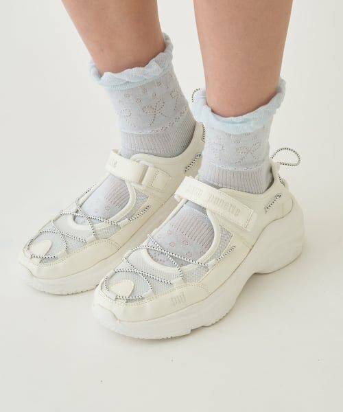 pom ponette junior / ポンポネット ジュニア ソックス | 透かし柄クルーソックス | 詳細7