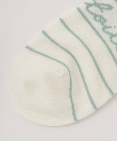 pom ponette junior / ポンポネット ジュニア ソックス | 犬刺しゅう+ライン入り短丈ソックス | 詳細2