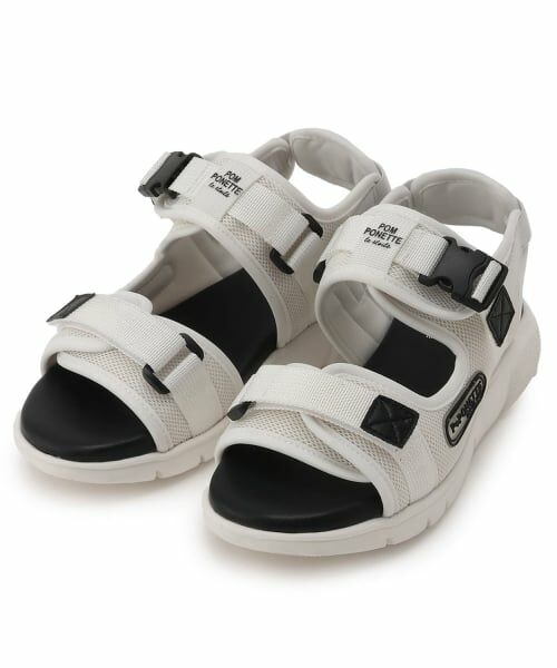 pom ponette junior / ポンポネット ジュニア サンダル | スポーツサンダル（オフ ホワイト）