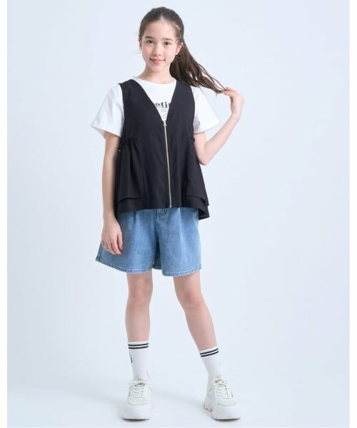 pom ponette junior / ポンポネット ジュニア ショート・ハーフ・半端丈パンツ | 【接触冷感】デニムショートパンツ | 詳細15