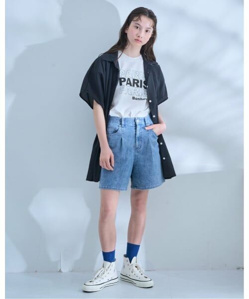 pom ponette junior / ポンポネット ジュニア ショート・ハーフ・半端丈パンツ | 【接触冷感】デニムショートパンツ | 詳細16