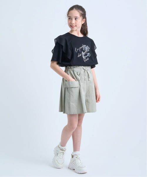 pom ponette junior / ポンポネット ジュニア Tシャツ | 【UVカット・遮熱・接触冷感】ラッフルグラフィックTシャツ | 詳細12