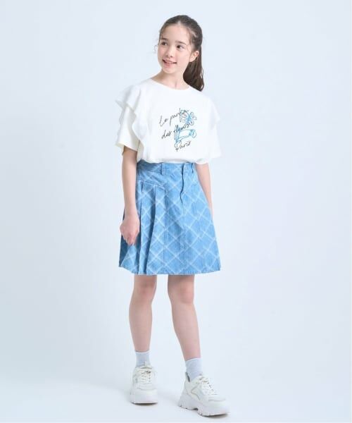 pom ponette junior / ポンポネット ジュニア Tシャツ | 【UVカット・遮熱・接触冷感】ラッフルグラフィックTシャツ | 詳細15