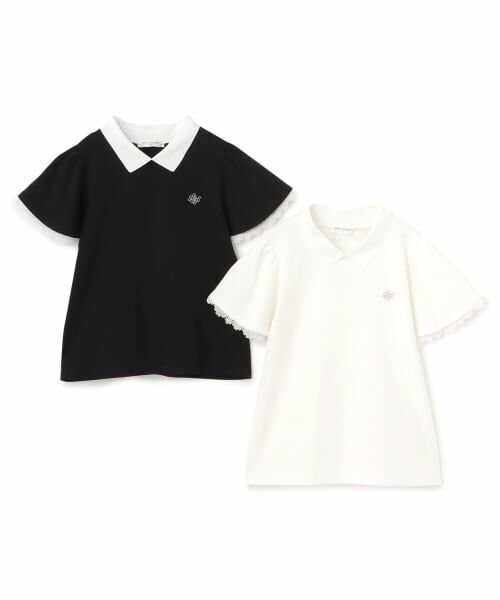 pom ponette junior / ポンポネット ジュニア シャツ・ブラウス | 【UVカット】衿つきレースカットソーブラウス | 詳細7
