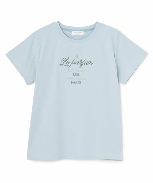 pom ponette junior / ポンポネット ジュニア Tシャツ | 【接触冷感】ネックレス半袖Tシャツ（ライト ブルー）