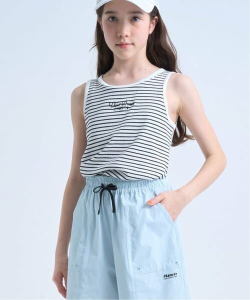 pom ponette junior / ポンポネット ジュニア キャミソール・チューブトップ | 【抗菌防臭・接触冷感】カップつきタンクトップ（白）
