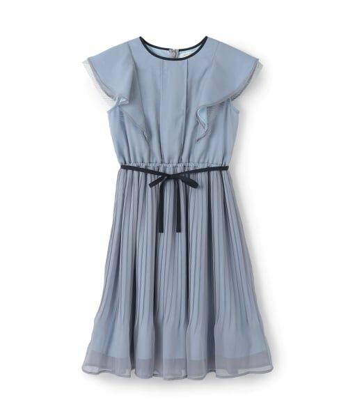 pom ponette junior / ポンポネット ジュニア ミニ丈・ひざ丈ワンピース | ラメシフォンワンピース | 詳細12