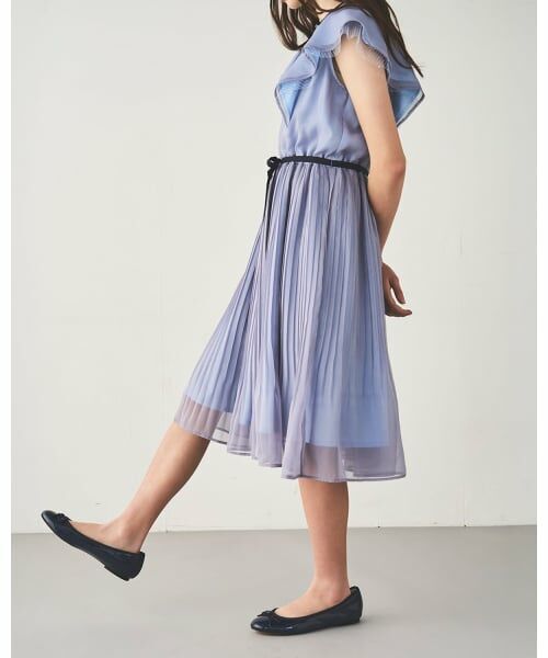 pom ponette junior / ポンポネット ジュニア ミニ丈・ひざ丈ワンピース | ラメシフォンワンピース | 詳細18