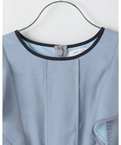 pom ponette junior / ポンポネット ジュニア ミニ丈・ひざ丈ワンピース | ラメシフォンワンピース | 詳細2