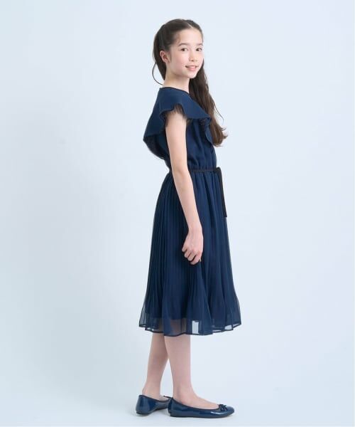 pom ponette junior / ポンポネット ジュニア ミニ丈・ひざ丈ワンピース | ラメシフォンワンピース | 詳細22
