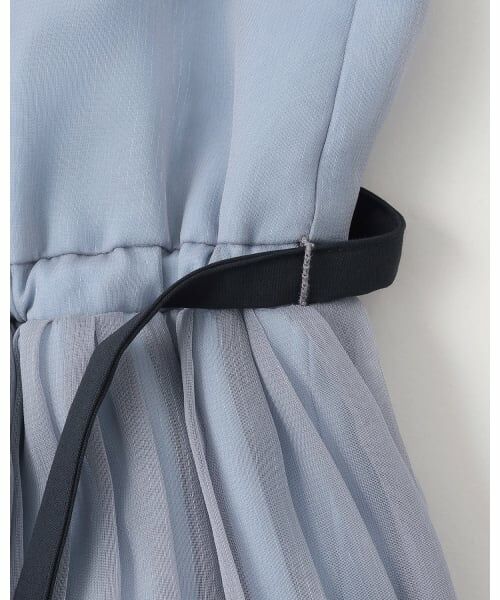 pom ponette junior / ポンポネット ジュニア ミニ丈・ひざ丈ワンピース | ラメシフォンワンピース | 詳細5