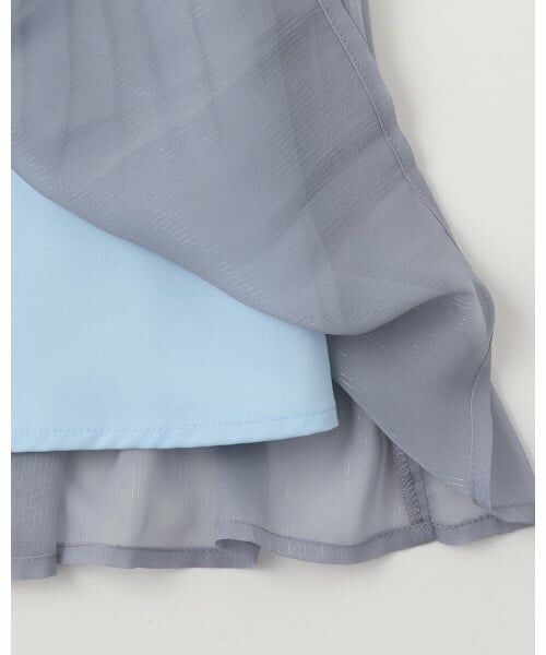 pom ponette junior / ポンポネット ジュニア ミニ丈・ひざ丈ワンピース | ラメシフォンワンピース | 詳細8