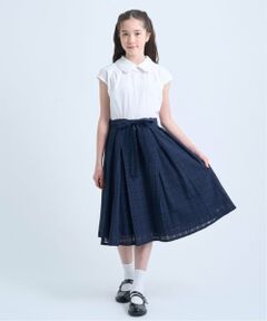 pom ponette junior / ポンポネット ジュニア ミニ丈・ひざ丈ワンピース | シアーチェックドッキングワンピース