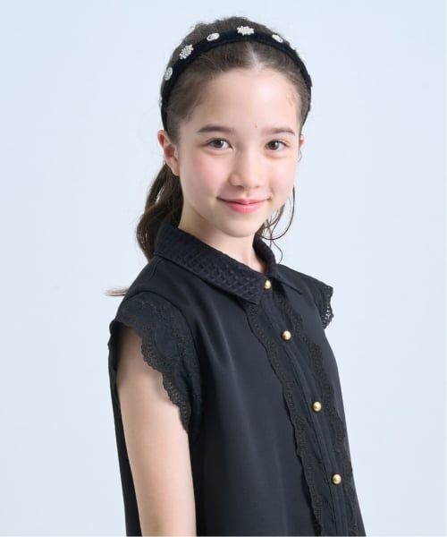 pom ponette junior / ポンポネット ジュニア ミニ丈・ひざ丈ワンピース | ジョーゼットレースワンピース | 詳細11