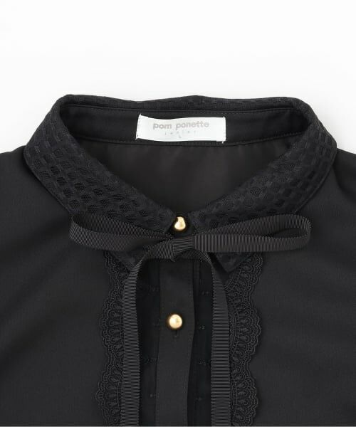 pom ponette junior / ポンポネット ジュニア ミニ丈・ひざ丈ワンピース | ジョーゼットレースワンピース | 詳細2