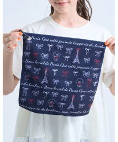 pom ponette junior / ポンポネット ジュニア タオル | リボンドットPARIS柄くっつきタオル