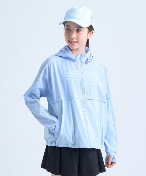 pom ponette junior / ポンポネット ジュニア 水着・スイムグッズ | 【SWIM】【UVカット】ラッシュガード（ブルー グレー）