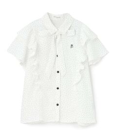 pom ponette junior / ポンポネット ジュニア シャツ・ブラウス | ボウタイドットブラウス