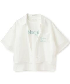 pom ponette junior / ポンポネット ジュニア シャツ・ブラウス | 半袖シアーシャツ×Tシャツセット