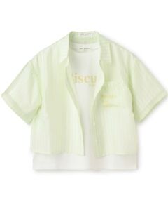 pom ponette junior / ポンポネット ジュニア シャツ・ブラウス | 半袖シアーシャツ×Tシャツセット