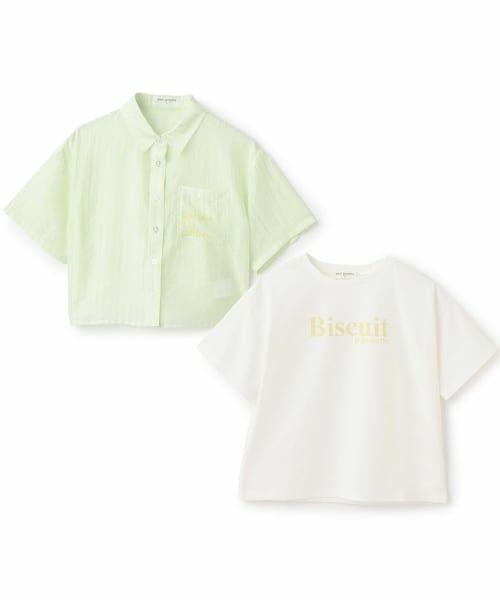 pom ponette junior / ポンポネット ジュニア シャツ・ブラウス | 半袖シアーシャツ×Tシャツセット | 詳細2
