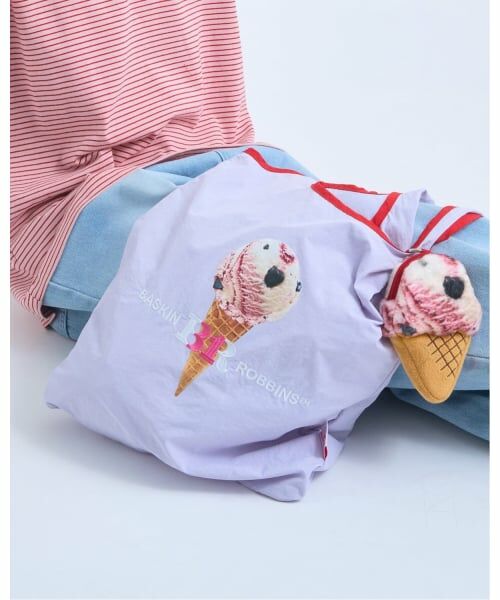 pom ponette junior / ポンポネット ジュニア トートバッグ | 【サーティワン アイスクリーム】ポーチ付きエコバッグ（ラベンダー）