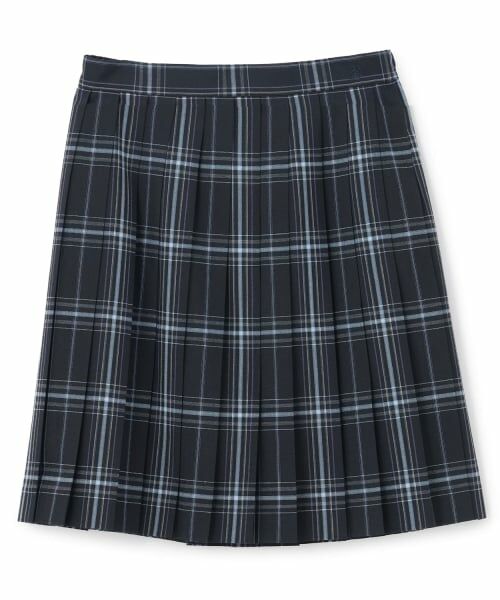 pom ponette junior / ポンポネット ジュニア ミニ・ひざ丈スカート | 【卒服】【家庭洗濯可】24本チェックプリーツスカート(紺)