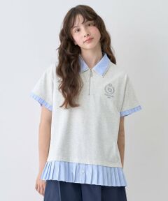 pom ponette junior / ポンポネット ジュニア Tシャツ | ダブルカラーレイヤードトップス