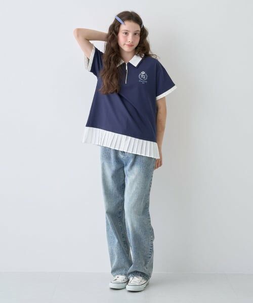 pom ponette junior / ポンポネット ジュニア Tシャツ | ダブルカラーレイヤードトップス | 詳細2