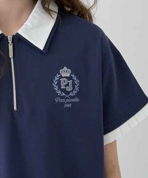 pom ponette junior / ポンポネット ジュニア Tシャツ | ダブルカラーレイヤードトップス | 詳細3
