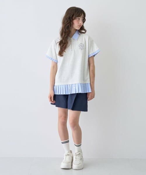 pom ponette junior / ポンポネット ジュニア Tシャツ | ダブルカラーレイヤードトップス | 詳細5