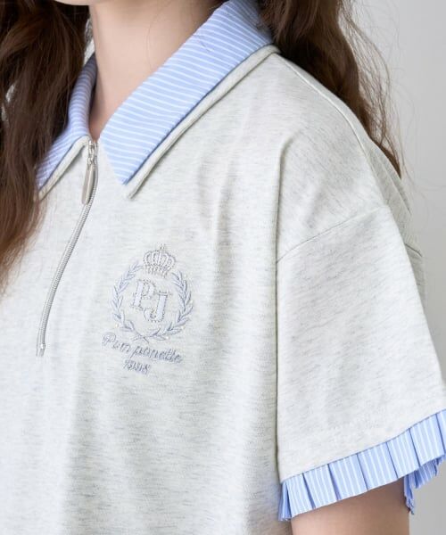 pom ponette junior / ポンポネット ジュニア Tシャツ | ダブルカラーレイヤードトップス | 詳細6
