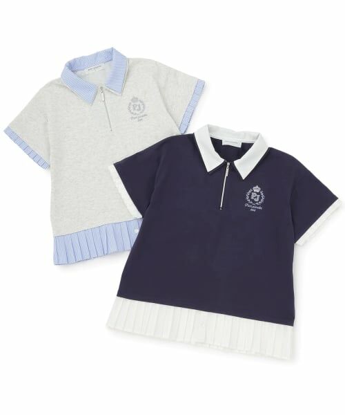 pom ponette junior / ポンポネット ジュニア Tシャツ | ダブルカラーレイヤードトップス | 詳細7