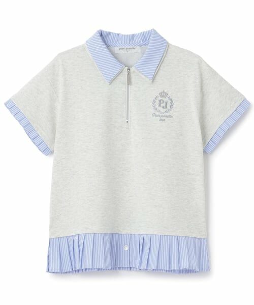 pom ponette junior / ポンポネット ジュニア Tシャツ | ダブルカラーレイヤードトップス | 詳細8